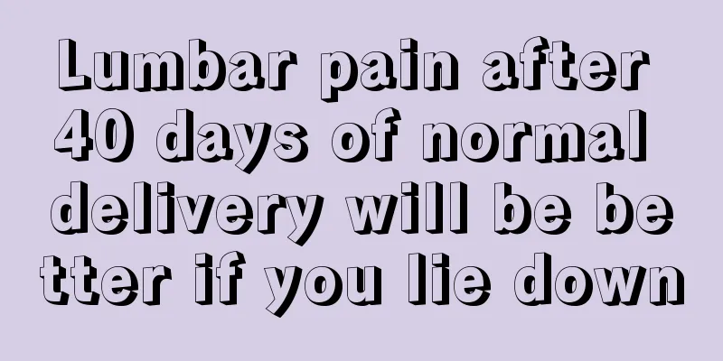 Lumbar pain after 40 days of normal delivery will be better if you lie down