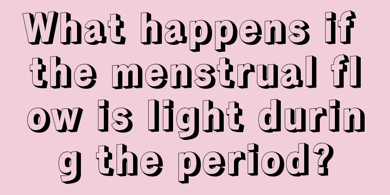 What happens if the menstrual flow is light during the period?