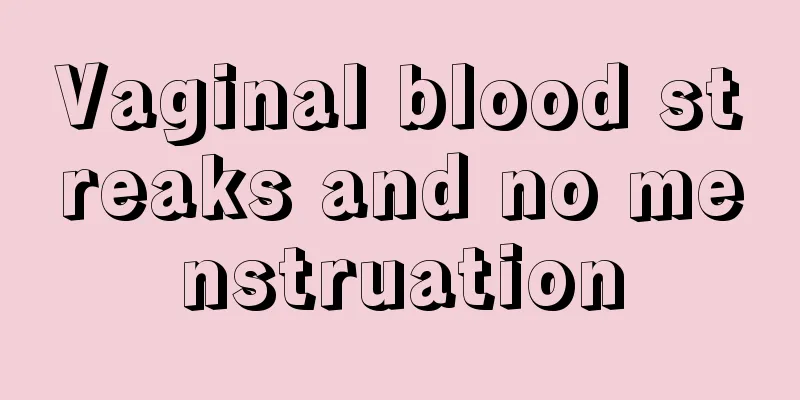 Vaginal blood streaks and no menstruation