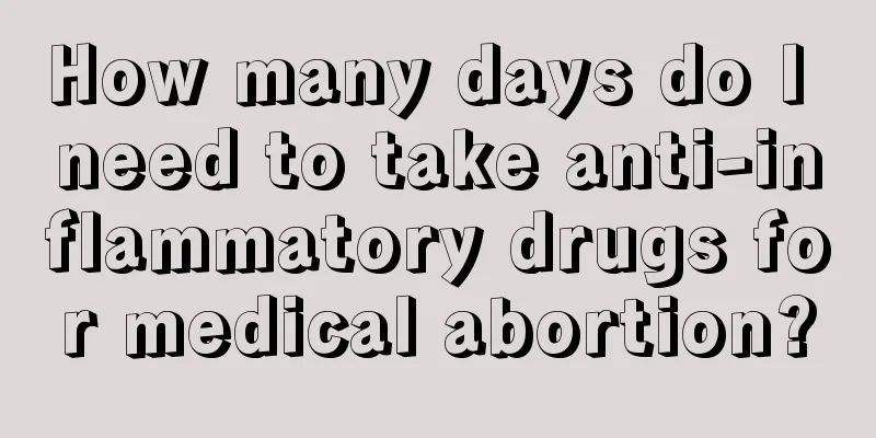 How many days do I need to take anti-inflammatory drugs for medical abortion?