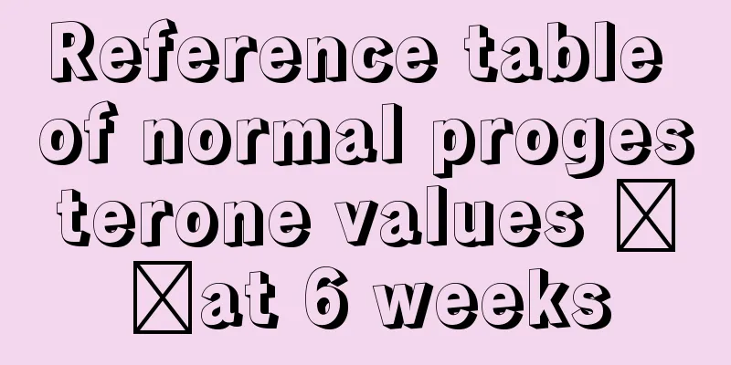 Reference table of normal progesterone values ​​at 6 weeks