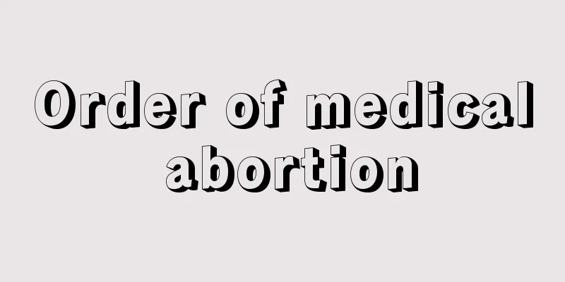 Order of medical abortion