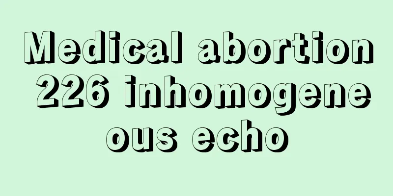 Medical abortion 226 inhomogeneous echo