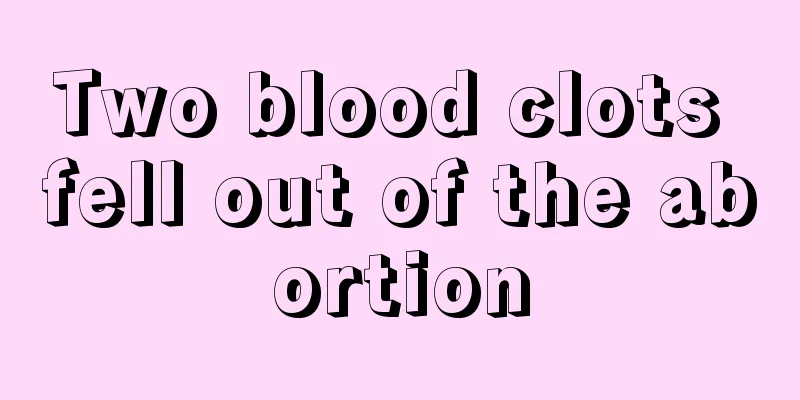 Two blood clots fell out of the abortion