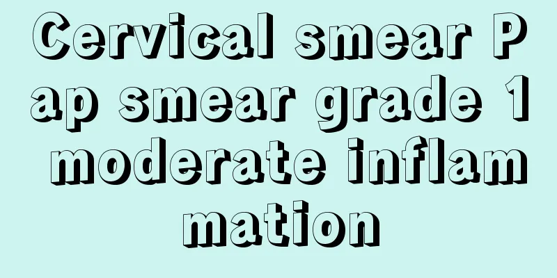 Cervical smear Pap smear grade 1 moderate inflammation