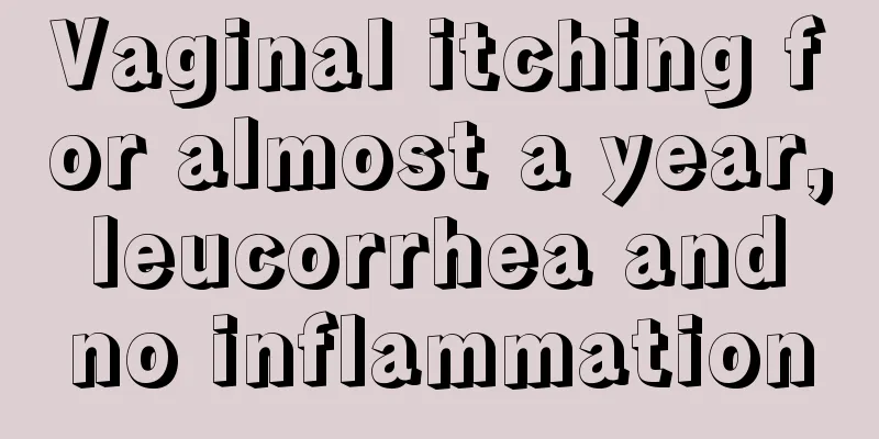 Vaginal itching for almost a year, leucorrhea and no inflammation