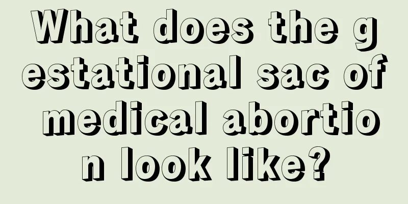 What does the gestational sac of medical abortion look like?