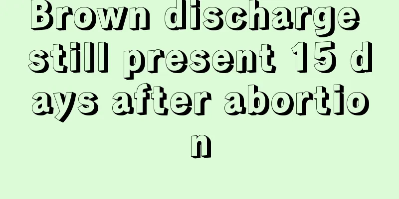 Brown discharge still present 15 days after abortion