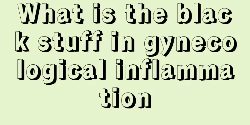 What is the black stuff in gynecological inflammation