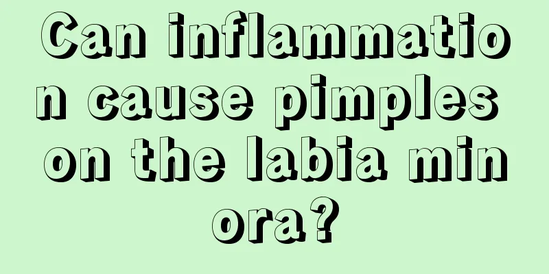 Can inflammation cause pimples on the labia minora?