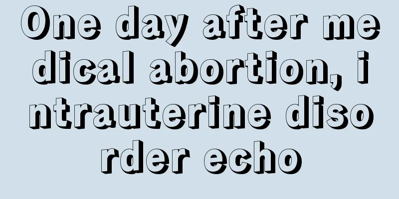 One day after medical abortion, intrauterine disorder echo