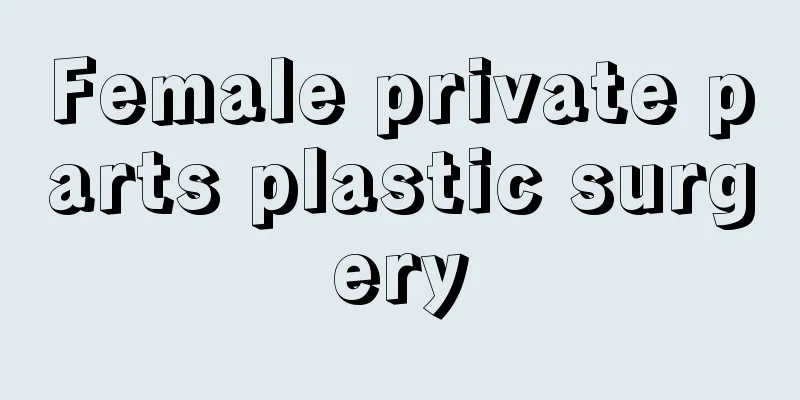 Female private parts plastic surgery