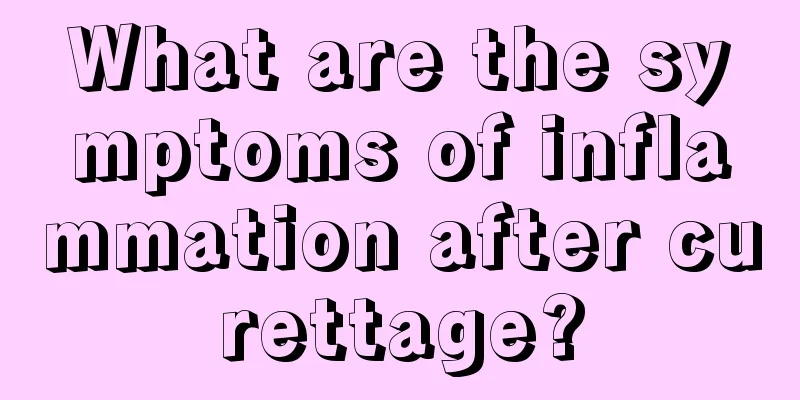 What are the symptoms of inflammation after curettage?