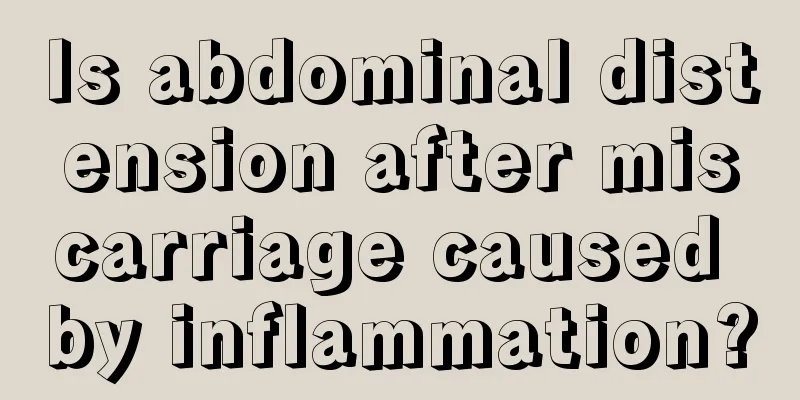 Is abdominal distension after miscarriage caused by inflammation?