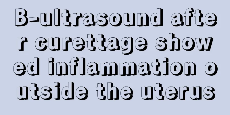 B-ultrasound after curettage showed inflammation outside the uterus