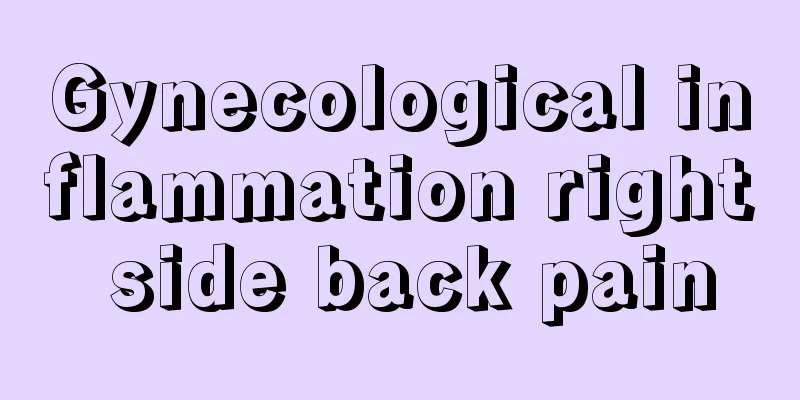 Gynecological inflammation right side back pain