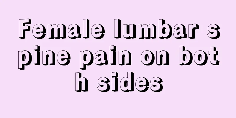 Female lumbar spine pain on both sides