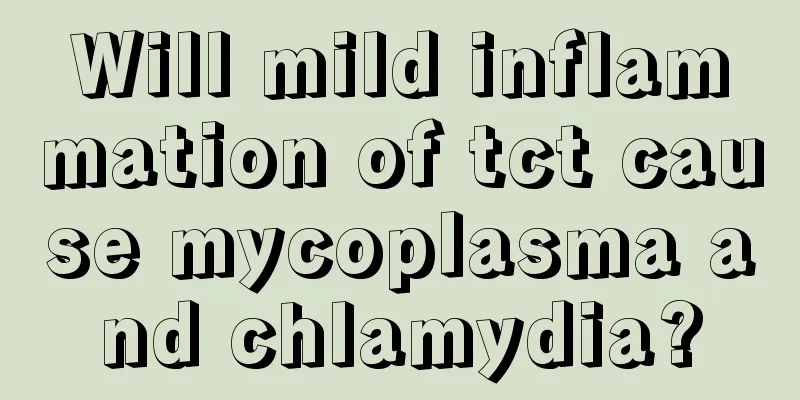 Will mild inflammation of tct cause mycoplasma and chlamydia?