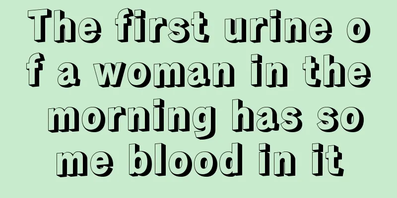 The first urine of a woman in the morning has some blood in it