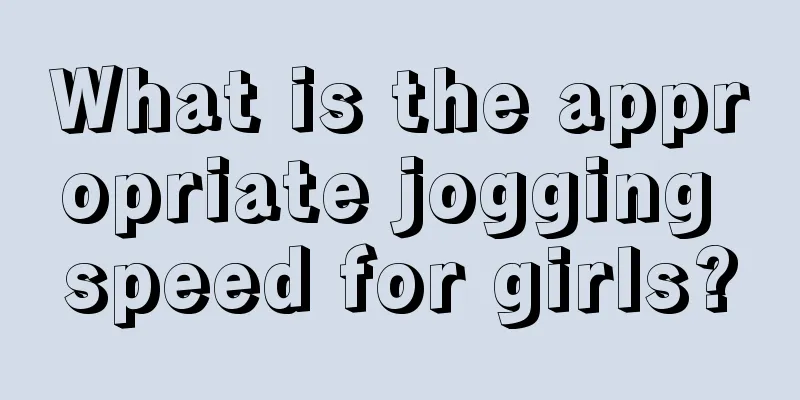 What is the appropriate jogging speed for girls?