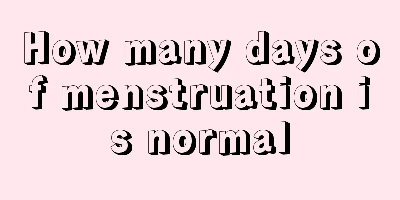 How many days of menstruation is normal