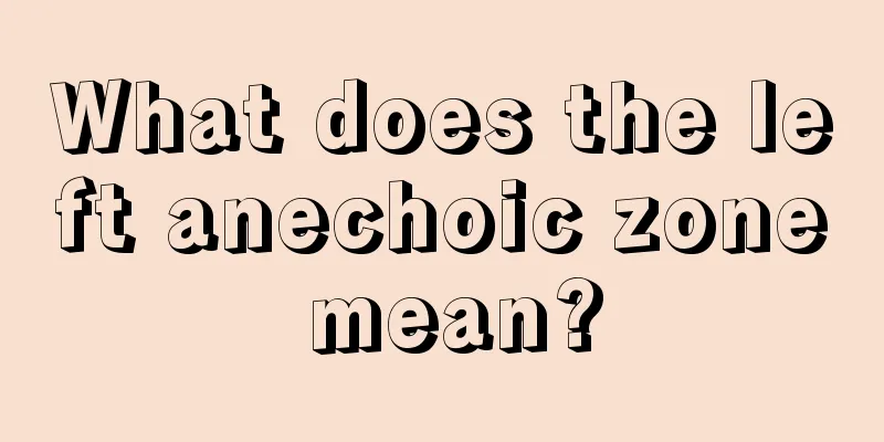 What does the left anechoic zone mean?