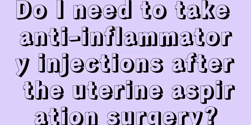 Do I need to take anti-inflammatory injections after the uterine aspiration surgery?