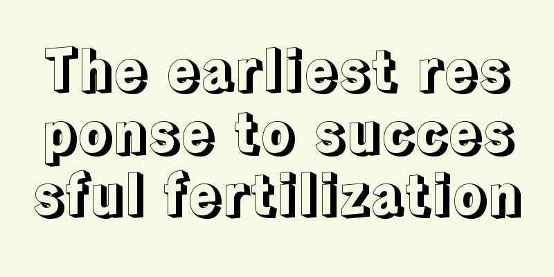 The earliest response to successful fertilization