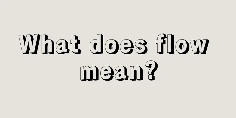 What does flow mean?