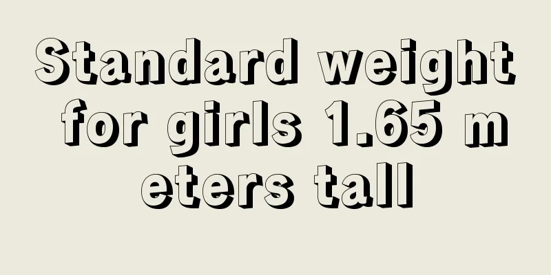 Standard weight for girls 1.65 meters tall