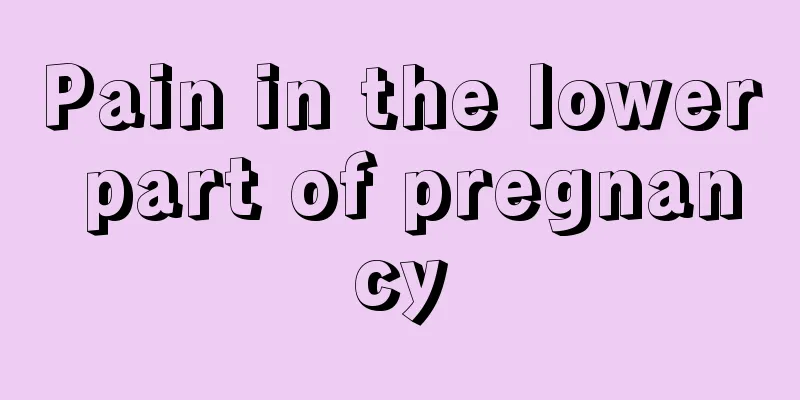 Pain in the lower part of pregnancy