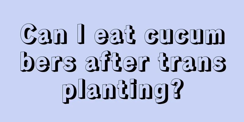 Can I eat cucumbers after transplanting?