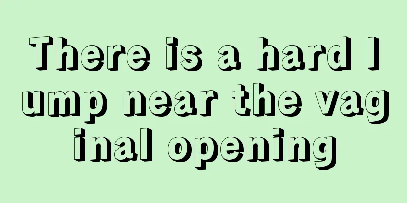 There is a hard lump near the vaginal opening