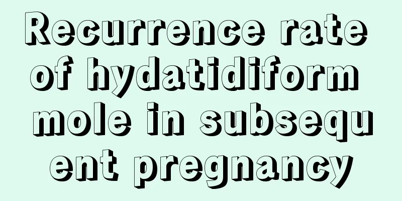 Recurrence rate of hydatidiform mole in subsequent pregnancy