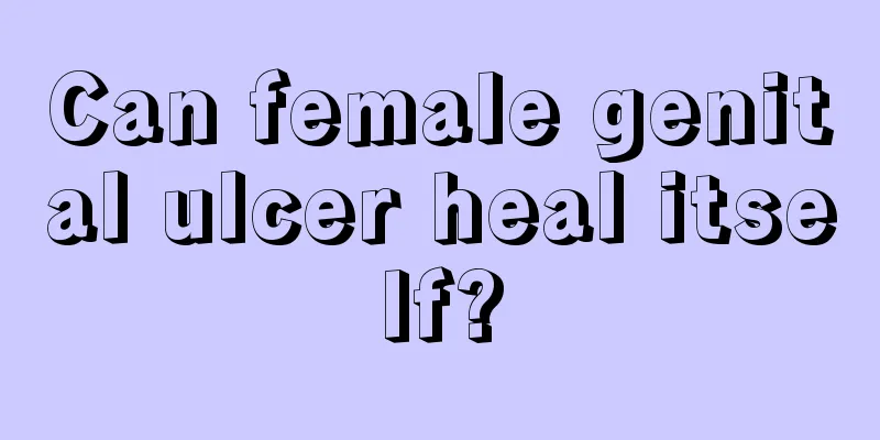 Can female genital ulcer heal itself?