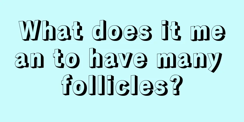 What does it mean to have many follicles?