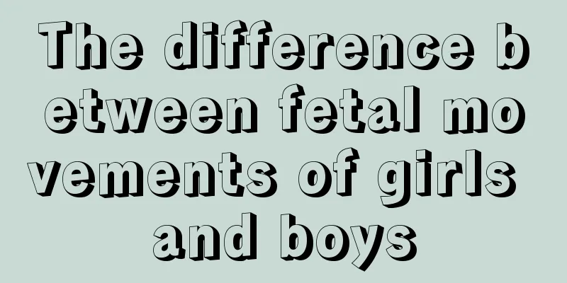 The difference between fetal movements of girls and boys