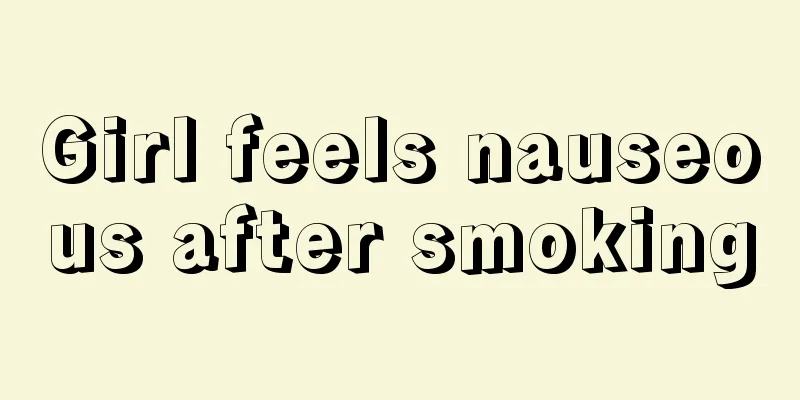 Girl feels nauseous after smoking