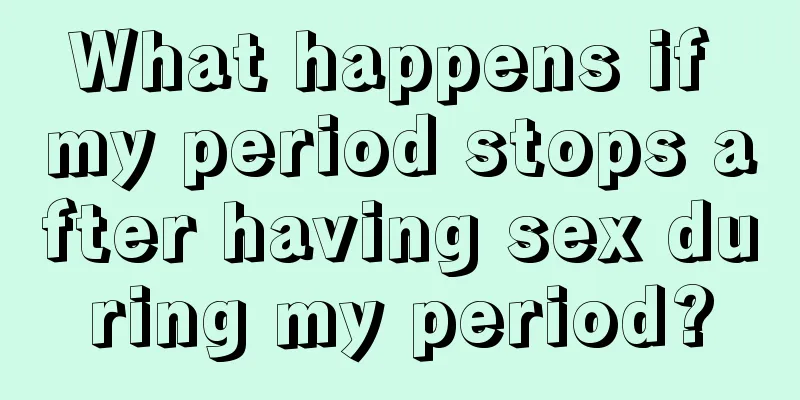 What happens if my period stops after having sex during my period?