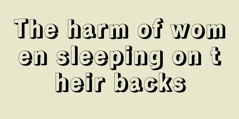 The harm of women sleeping on their backs