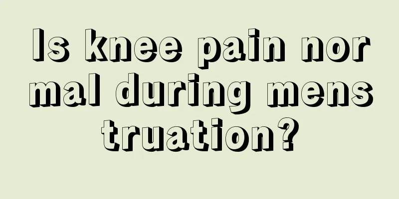 Is knee pain normal during menstruation?