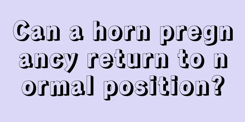 Can a horn pregnancy return to normal position?