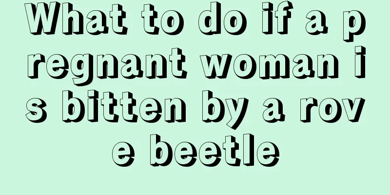 What to do if a pregnant woman is bitten by a rove beetle