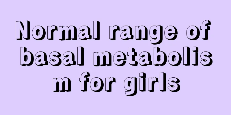 Normal range of basal metabolism for girls