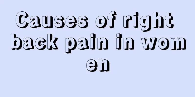 Causes of right back pain in women