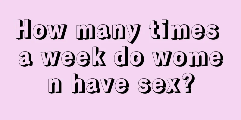 How many times a week do women have sex?