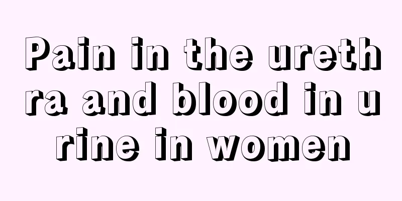 Pain in the urethra and blood in urine in women