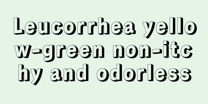 Leucorrhea yellow-green non-itchy and odorless