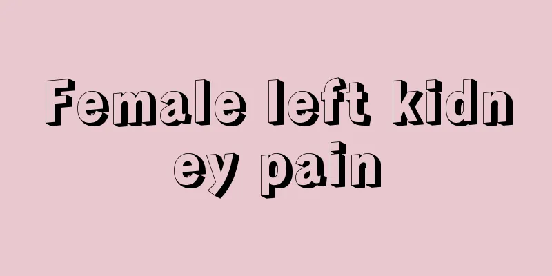 Female left kidney pain