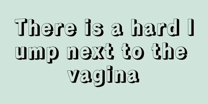 There is a hard lump next to the vagina